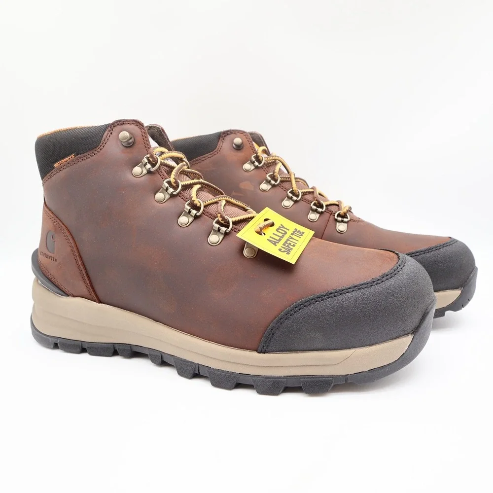 Carhartt Gilmore Work Boots Mens 12 M Brown Leather Alloy Toe Waterproof NWT